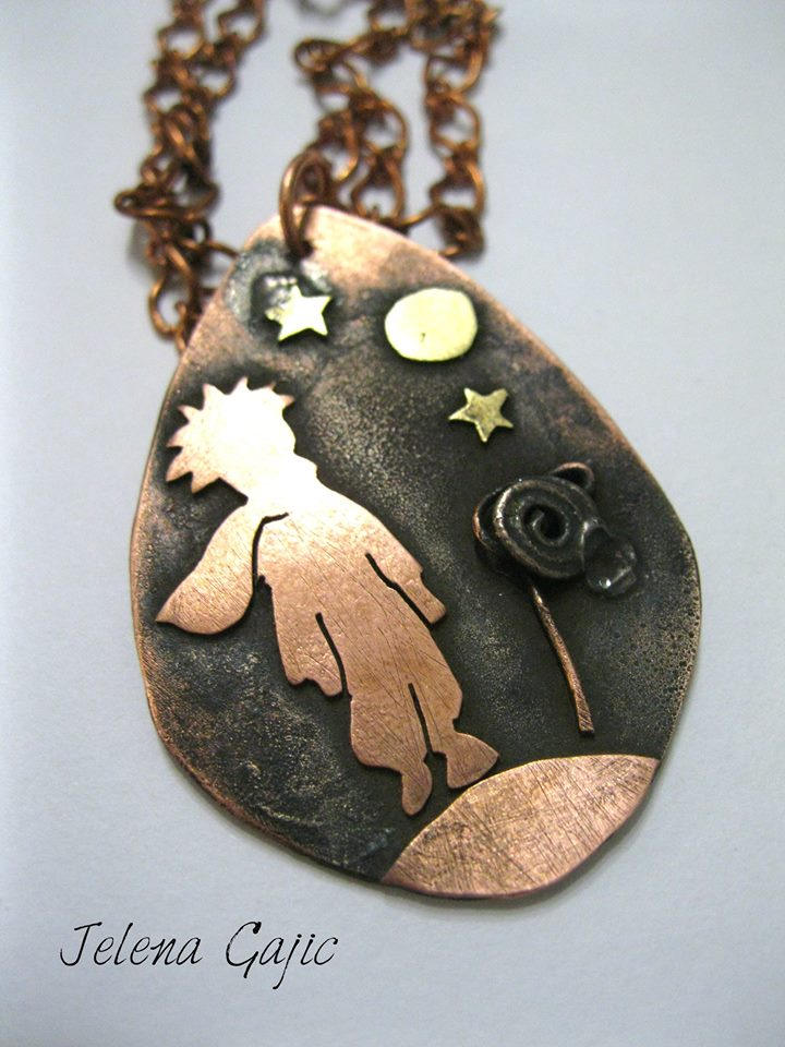 The Little Prince Copper Pendant Necklace