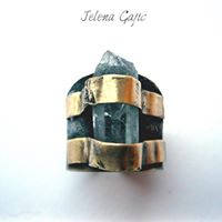 Unique Raw Crystal Ring  Boho Statement Ring