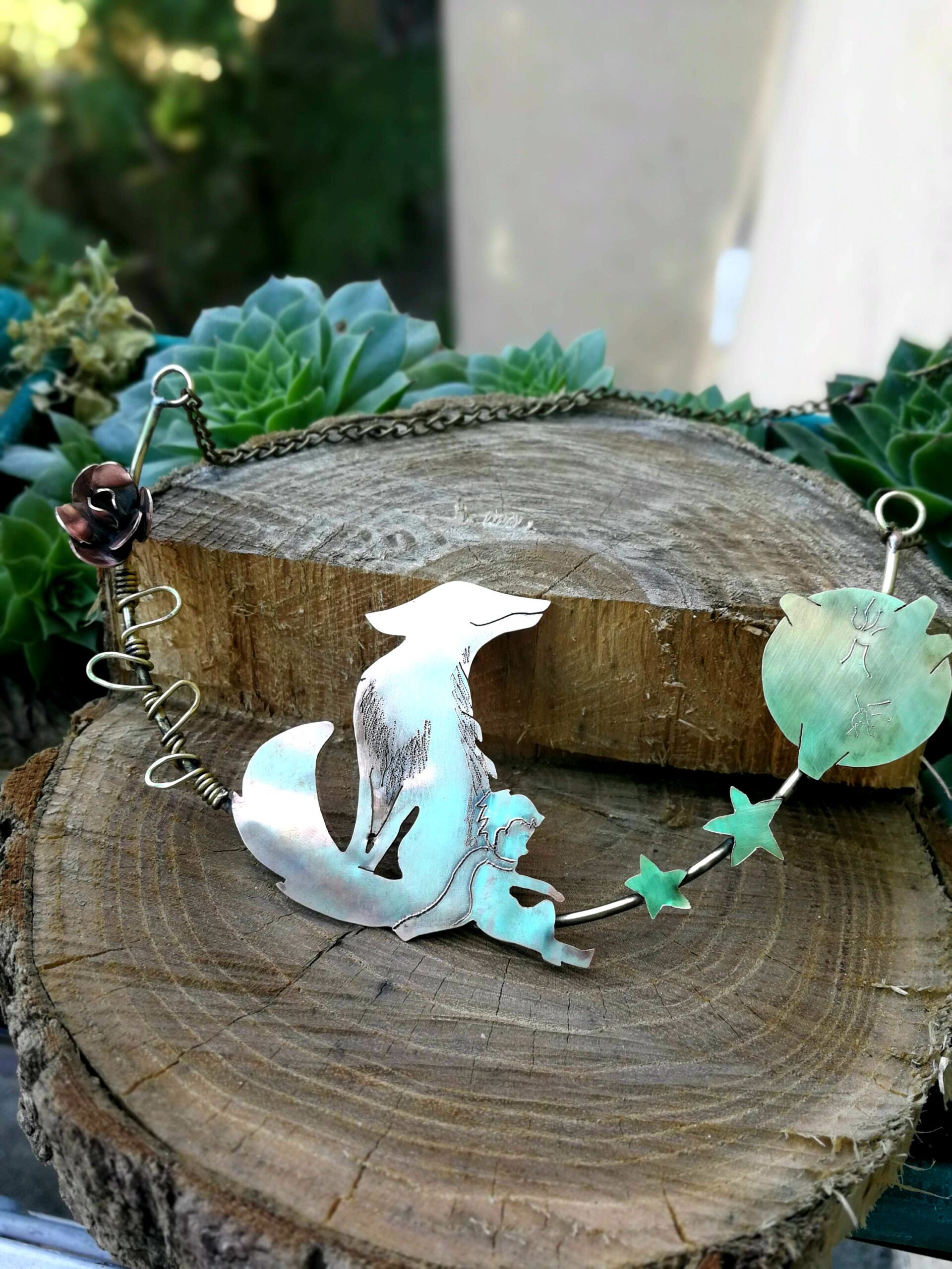 The Little Prince Necklace The Little Prince Jewelry – Unique Necklace Little Prince and Fox