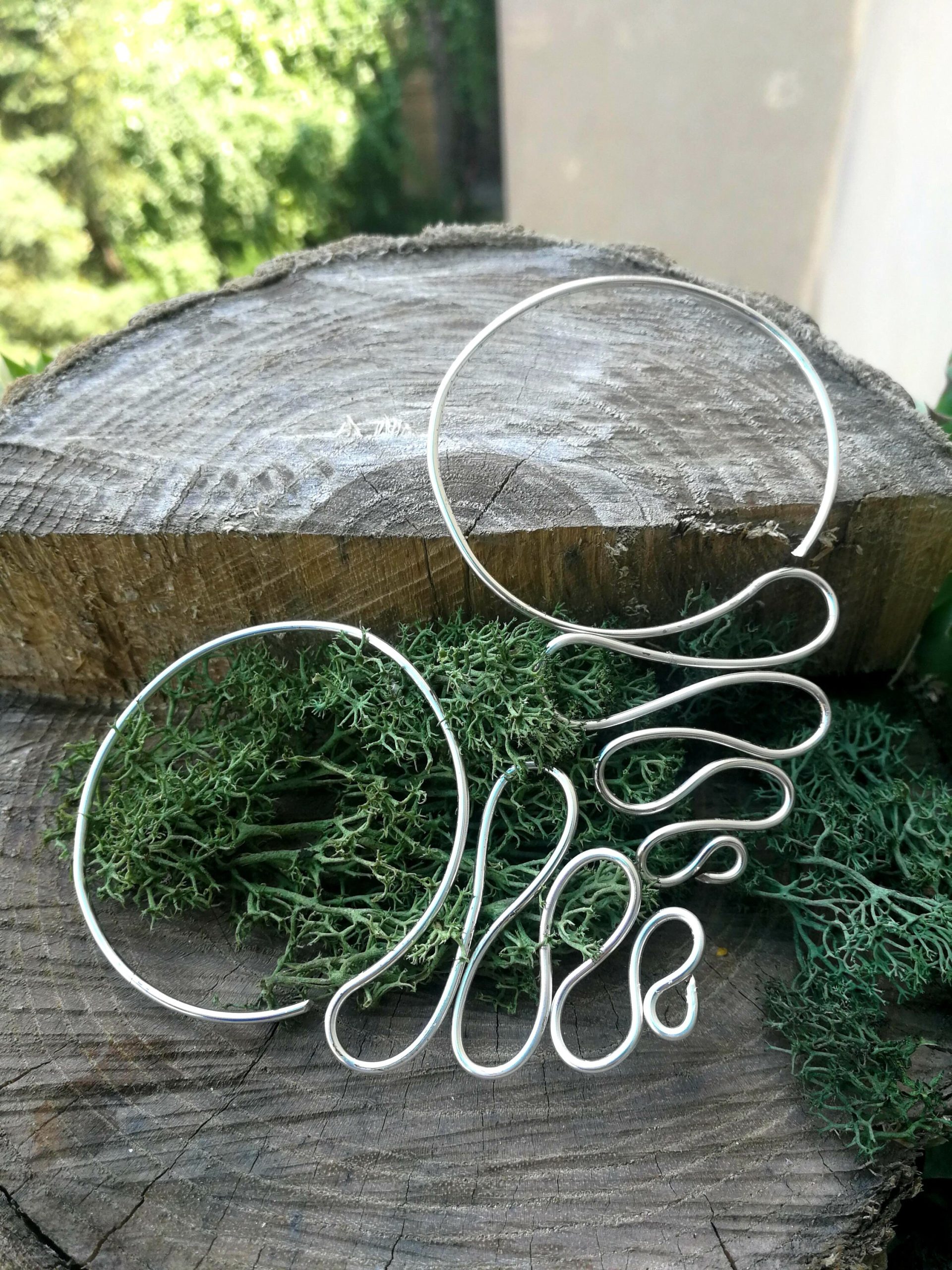 14 gauge Spiral Wire  Hoops   Stretched Ear