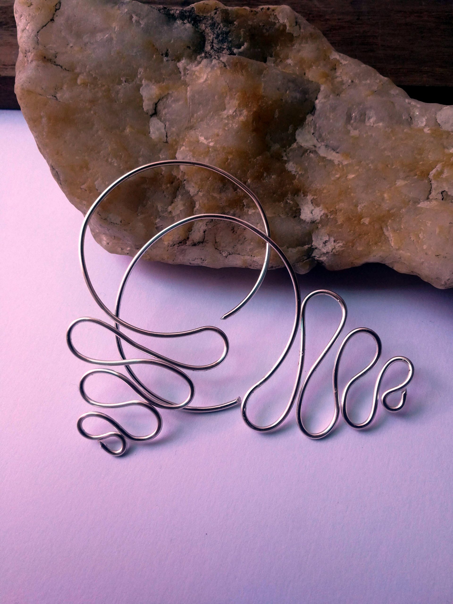14 gauge Spiral Wire  Hoops   Stretched Ear