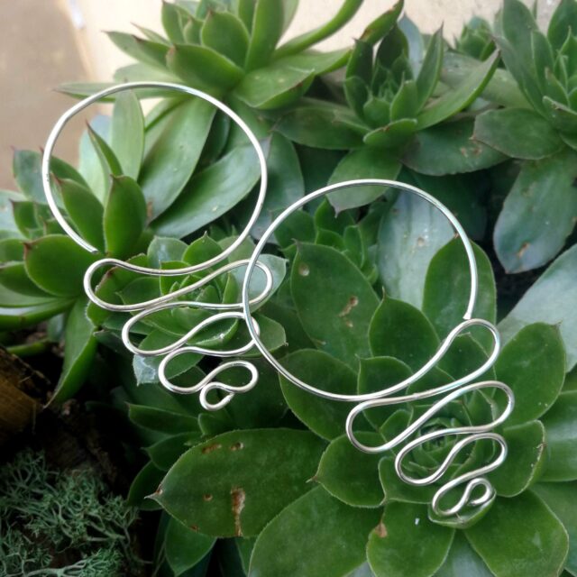 14 gauge Spiral Wire  Hoops   Stretched Ear