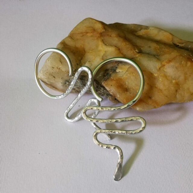 Aluminium Snake Hoops  8 gauge Snake Earrings