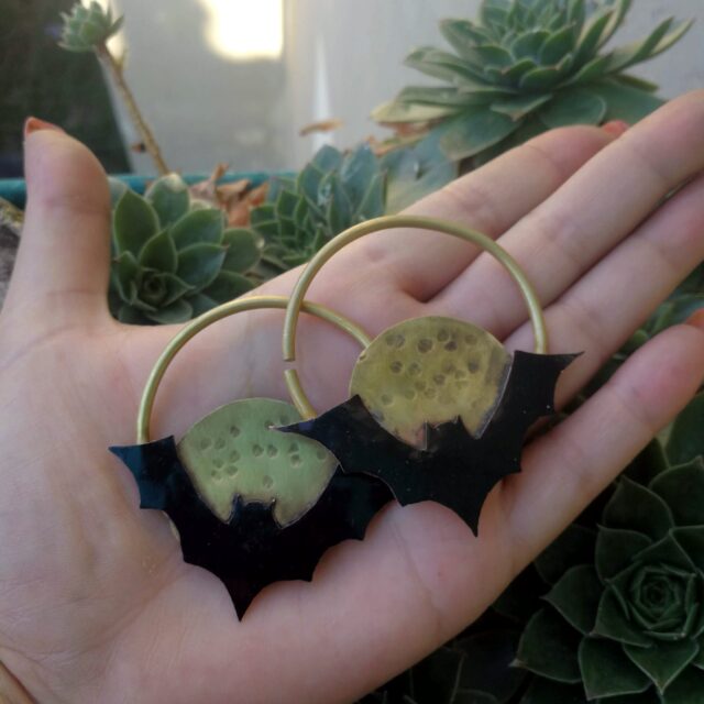 10g Halloween Bat Earrings   Bat Earrings