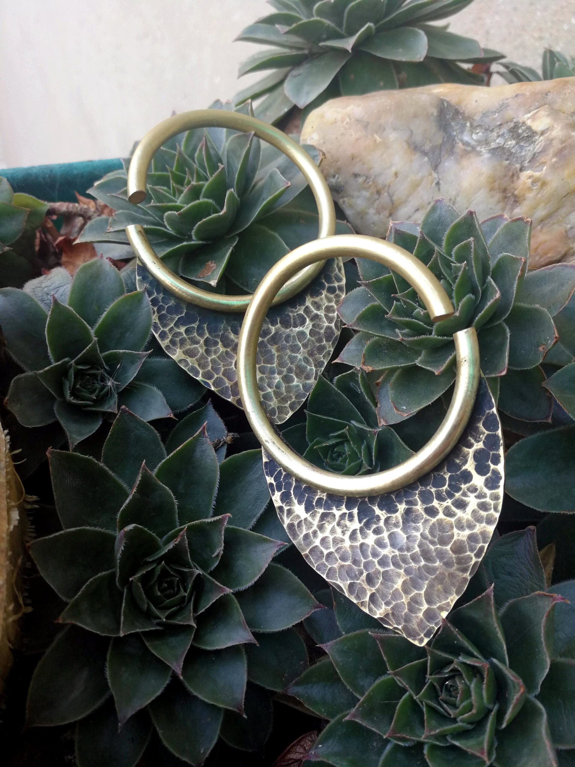 10 gauge Hammered Hoops 8g Earrings – Large Ear Weights