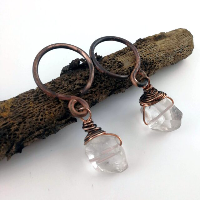 10 gauge Ear Weights   Stone Tunnel Hangers