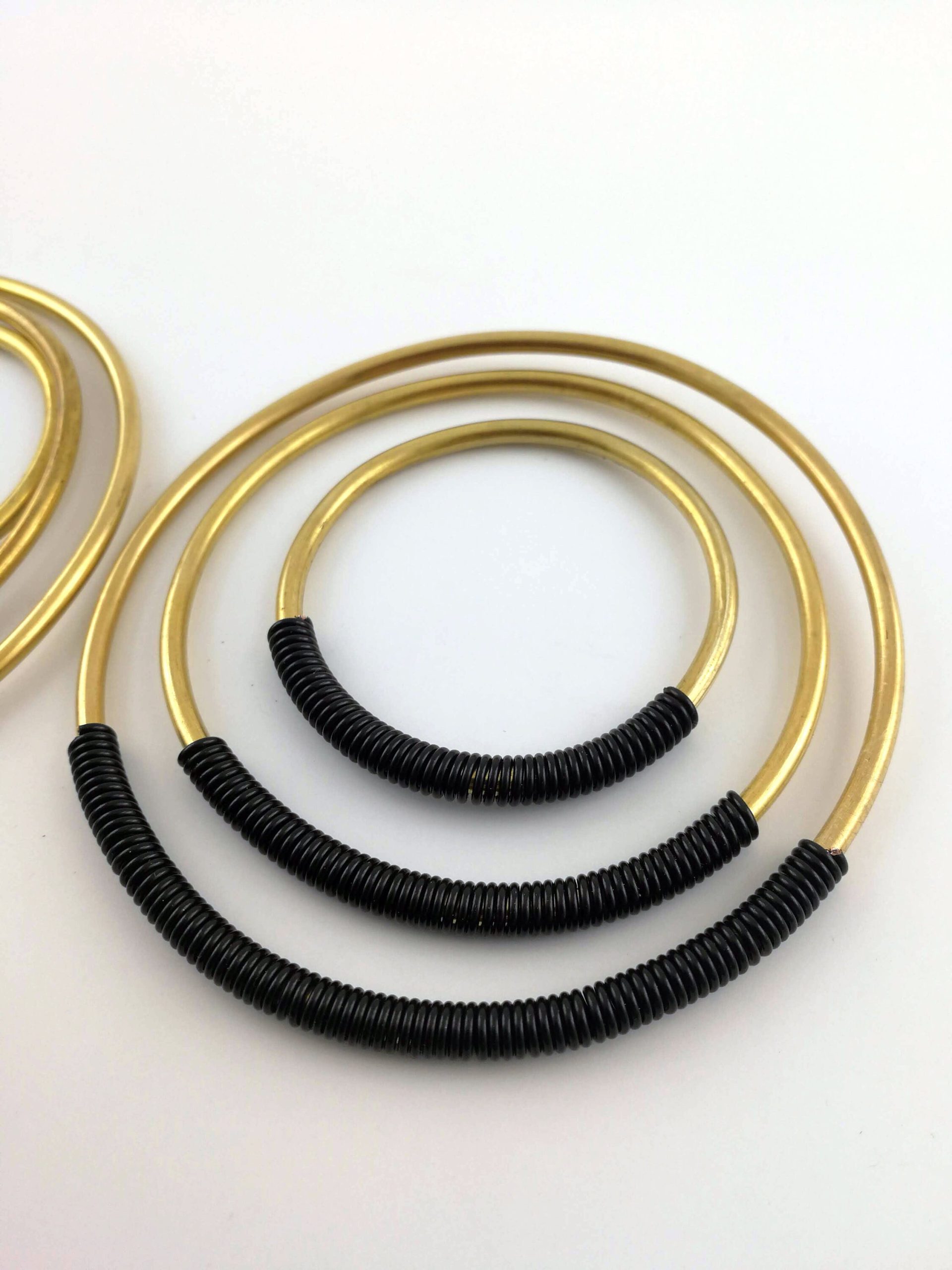 8 Gauge Earr Weights / Hoop Earrings / Tesla Coil Earrings / Ear Weights / Brass Hoops / Ear Hangers / Stretched lobes