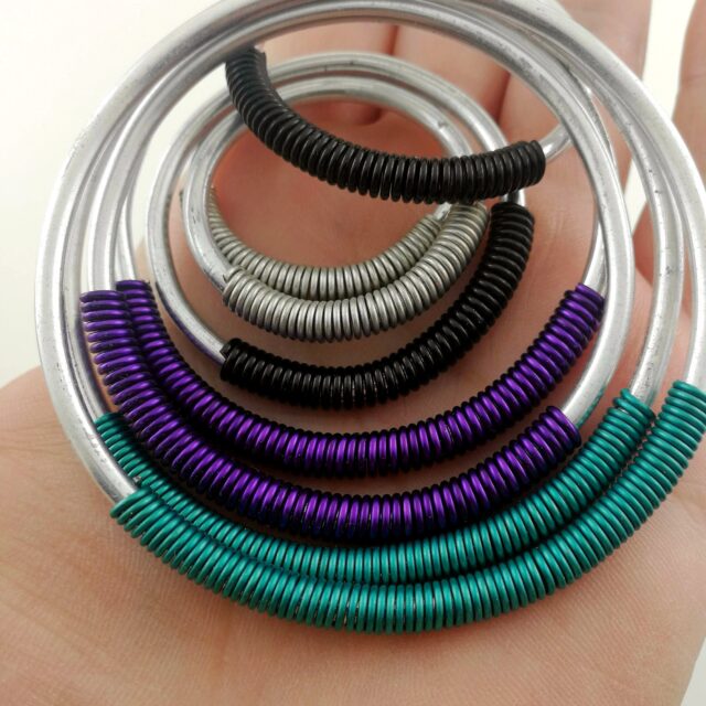 8 gauge Pair Tesla Coil Hoops Light Weight Earrings