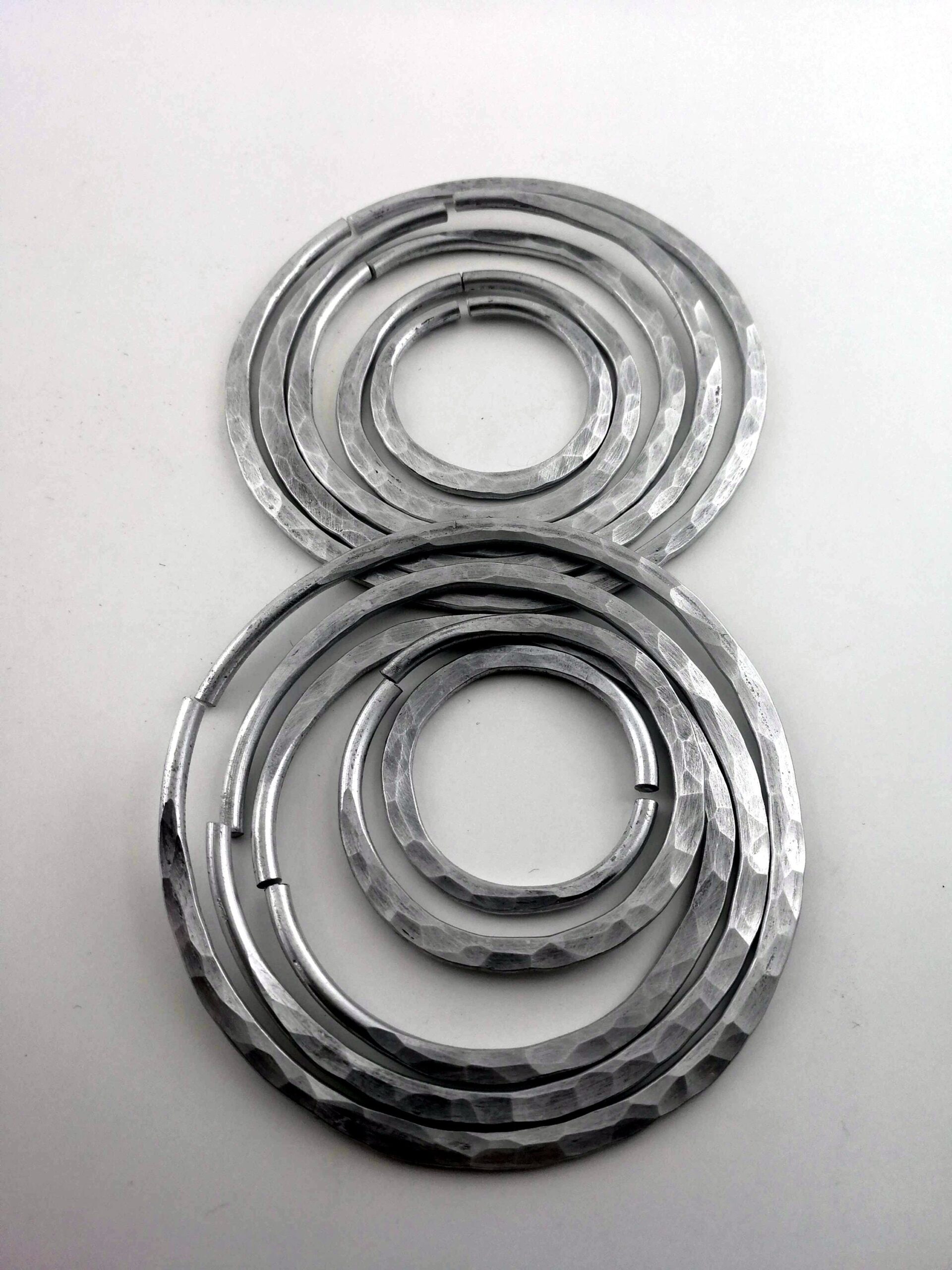 8 gauge Hammered Hoops  Ear Hangers