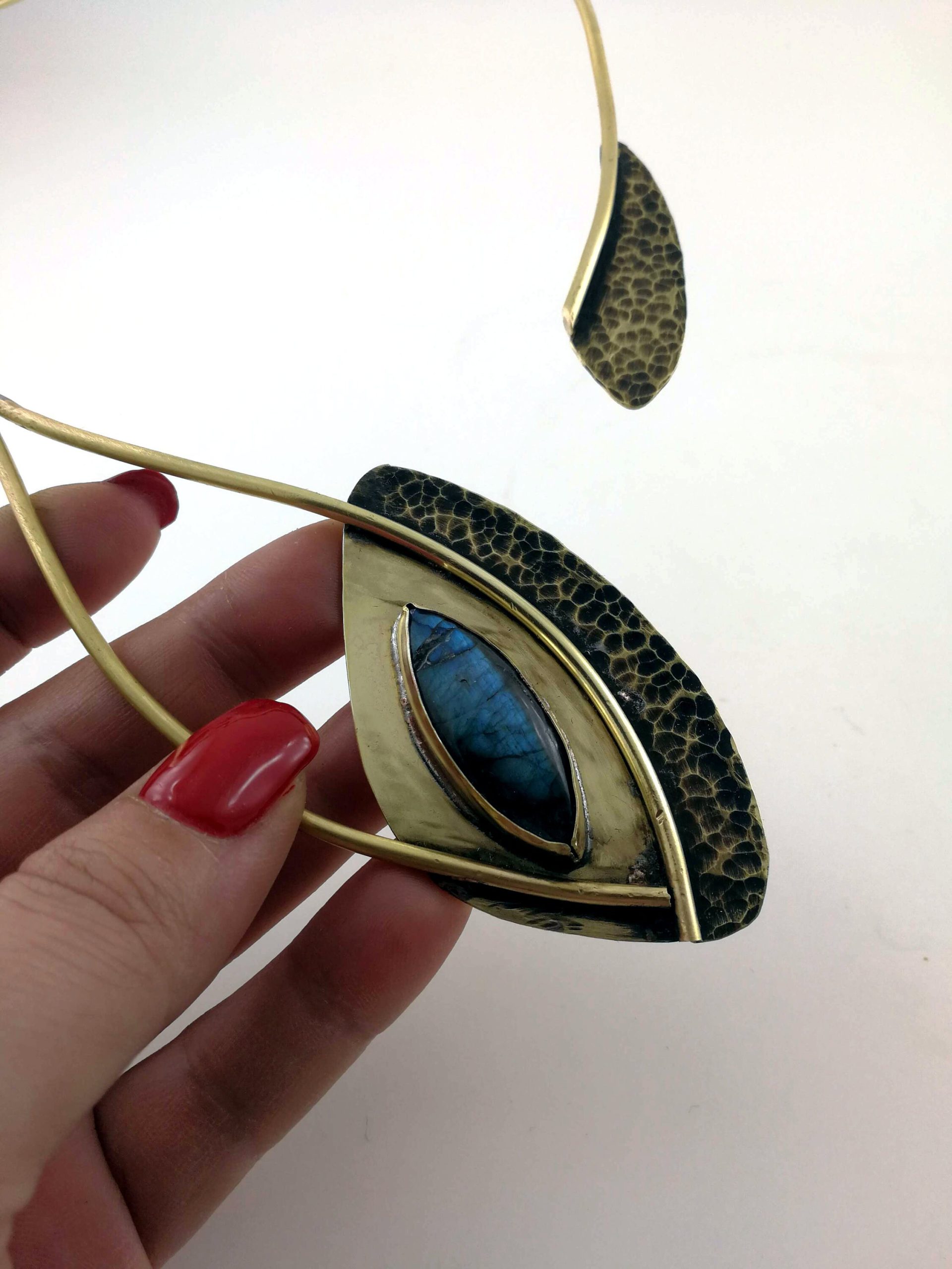 Collar Necklace Labradorite Open Necklace