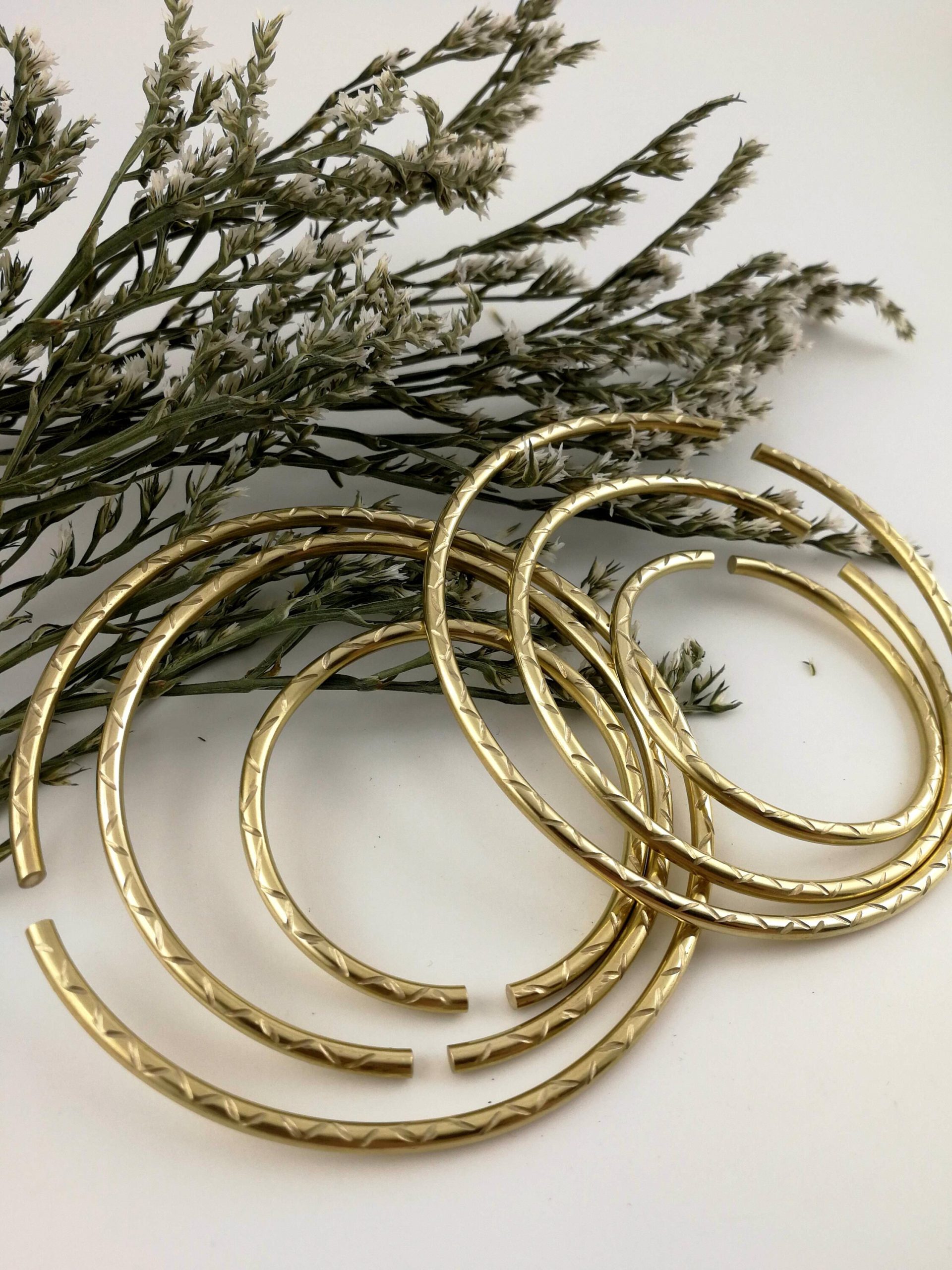 8 gauge Ear Weights / Hoop Earrings / Brass earrings / Gauge Earrings
