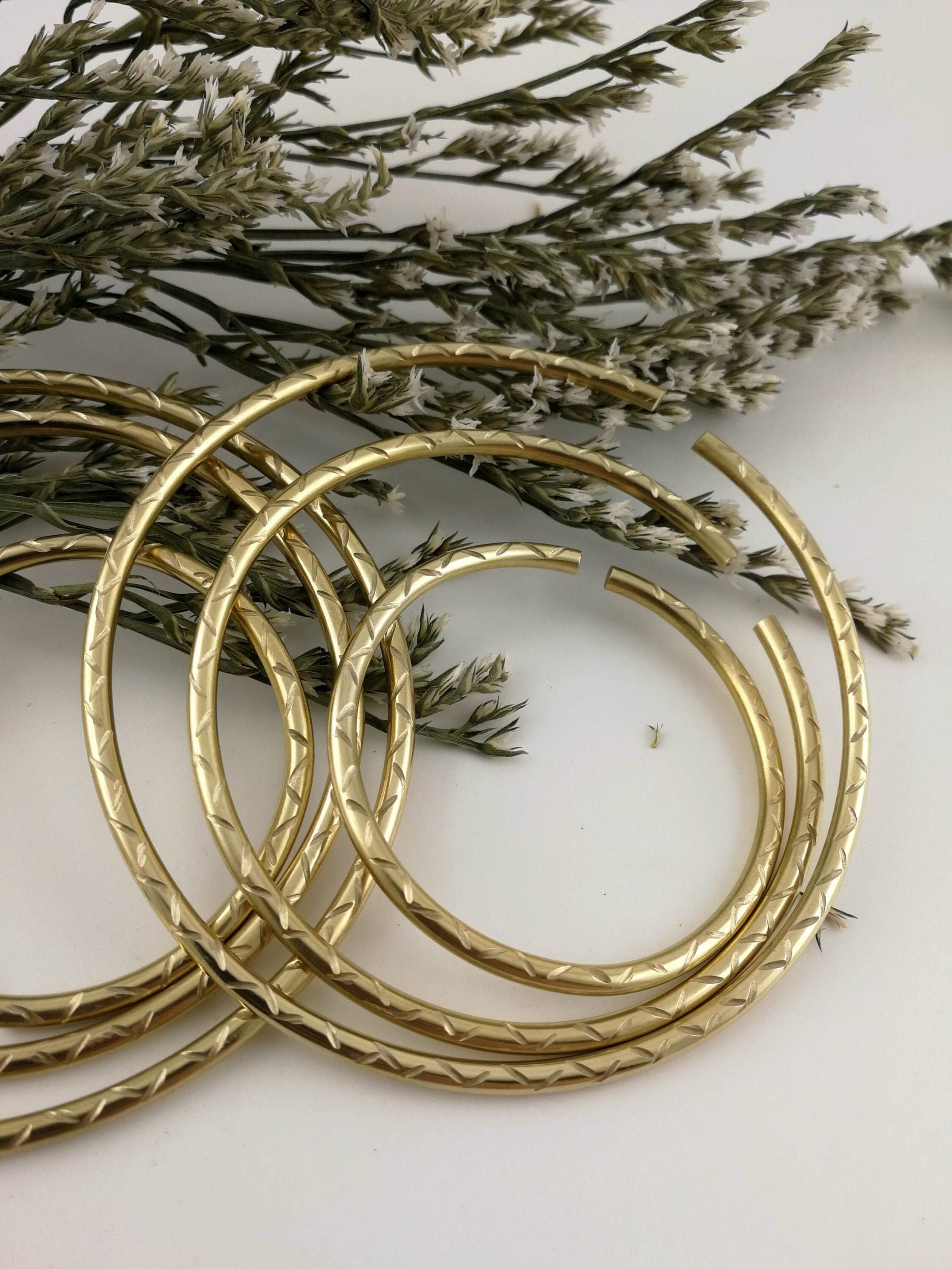 8 gauge Ear Weights / Hoop Earrings / Brass earrings / Gauge Earrings