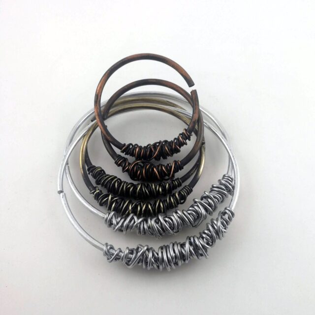 8 gauge Rustic Hoops / Large Ear Weights / Tunnel Hangers / Wirewrapped Hoops / Hoop Earrings