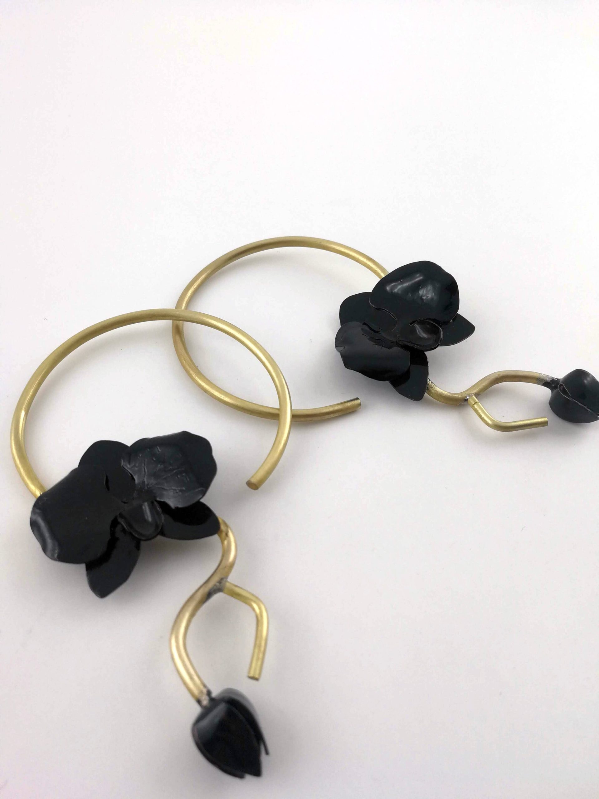 10 gauge Orchid Hoops  Statement Ear Weights