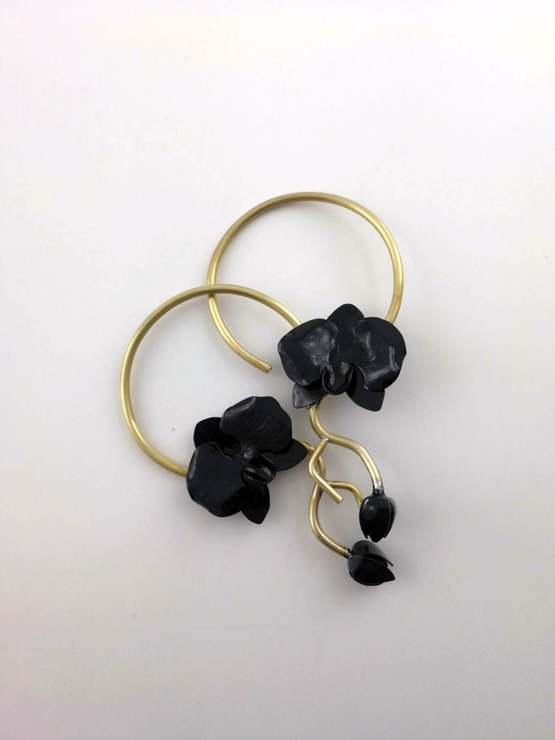 10 gauge Orchid Hoops  Statement Ear Weights