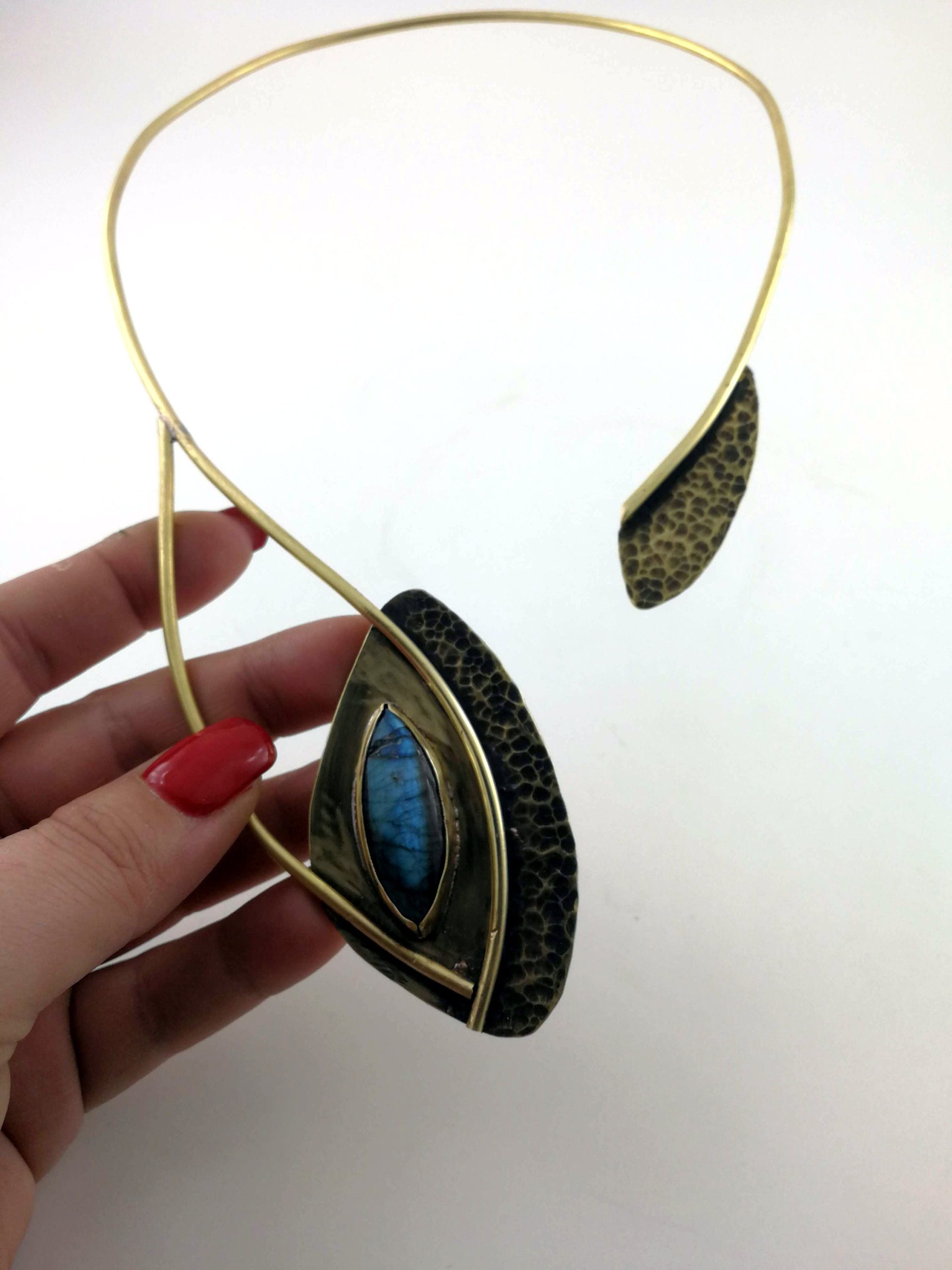 Collar Necklace Labradorite Open Necklace