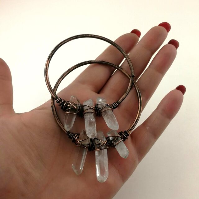 Large Ear Weights Rustic Ear Hoops