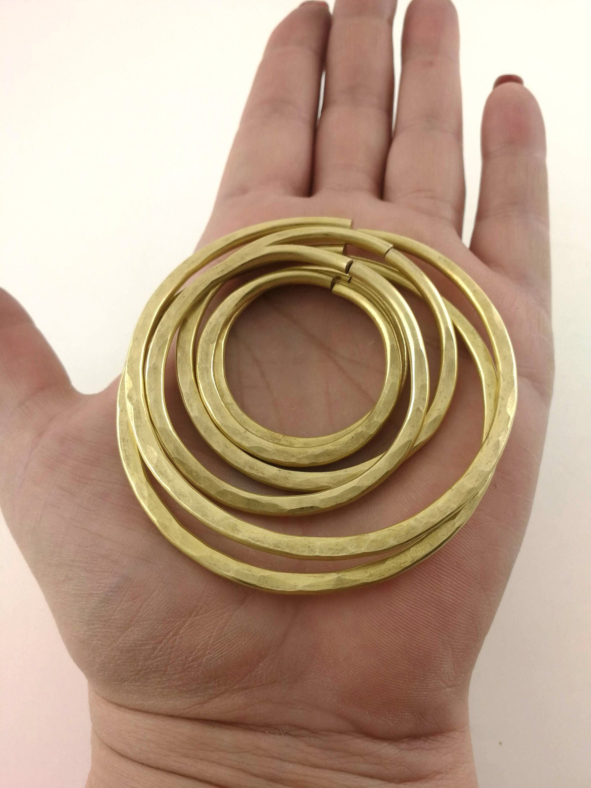 Set of Hoops 8 gauge Ear Weights  8gauge Earrings Set of Earrings