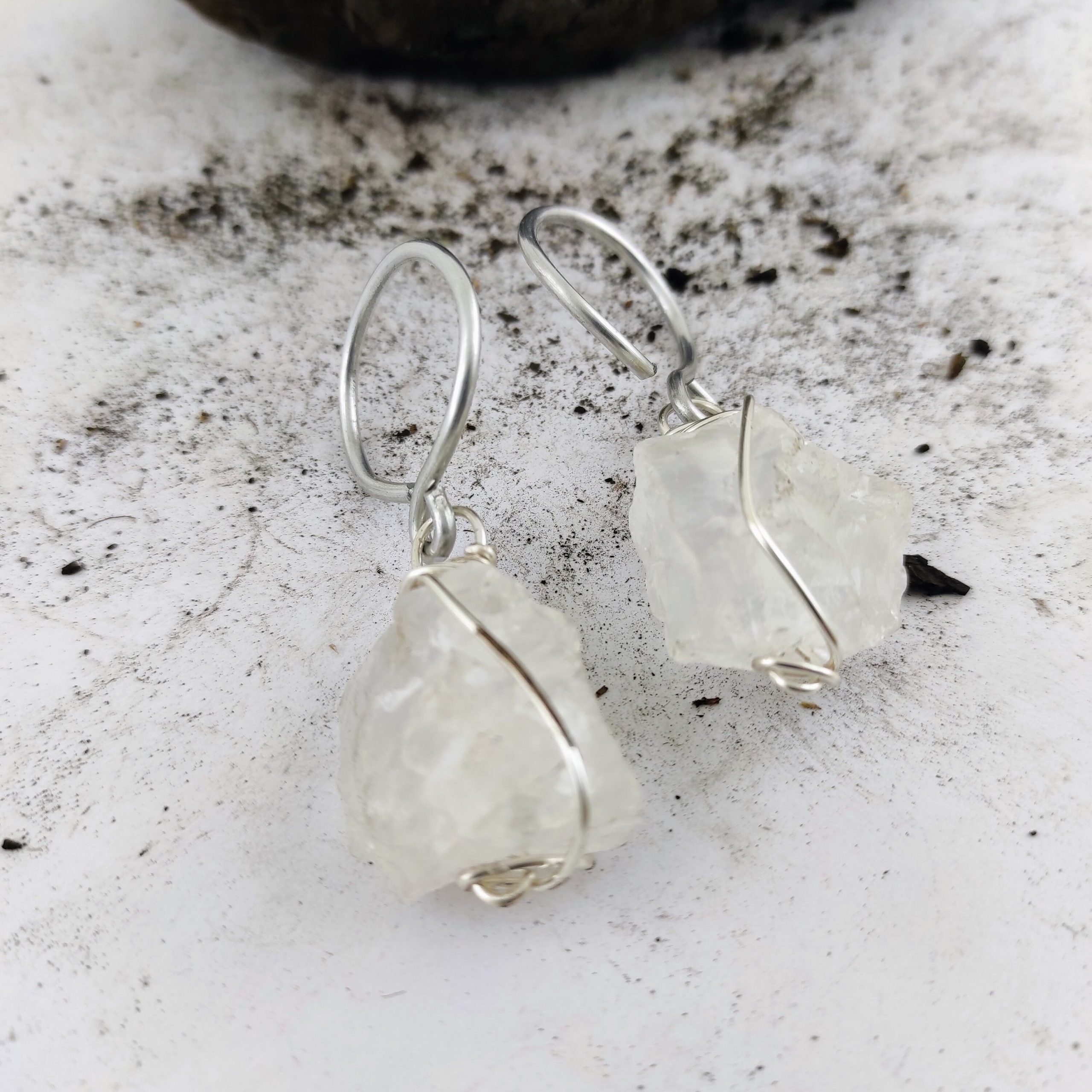 10 gauge Ear Weights  Raw  Stone Tunnel Hangers Stretched Lobes