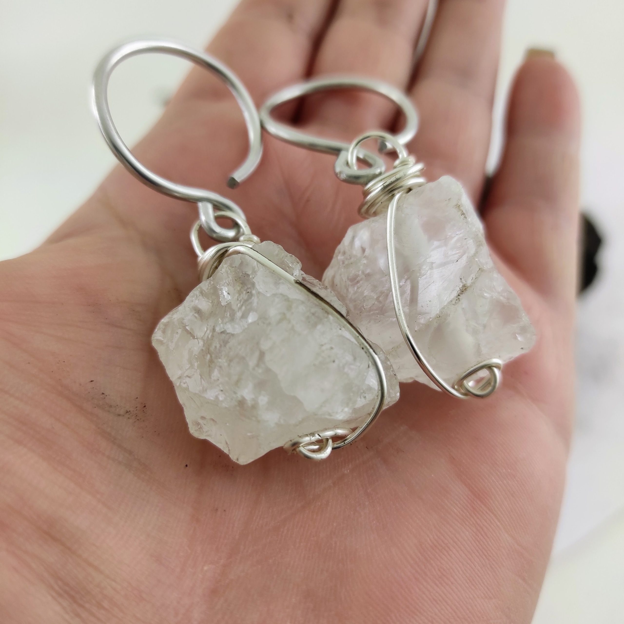 10 gauge Ear Weights  Raw  Stone Tunnel Hangers Stretched Lobes