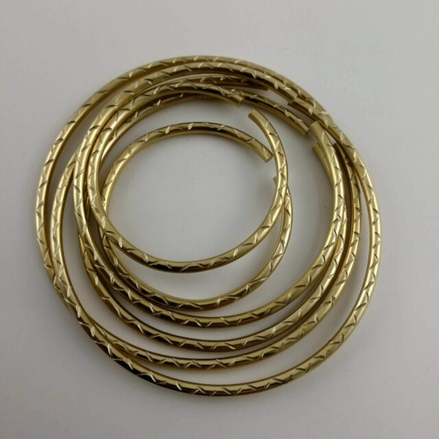 8 gauge Ear Weights / Hoop Earrings / Brass earrings / Gauge Earrings