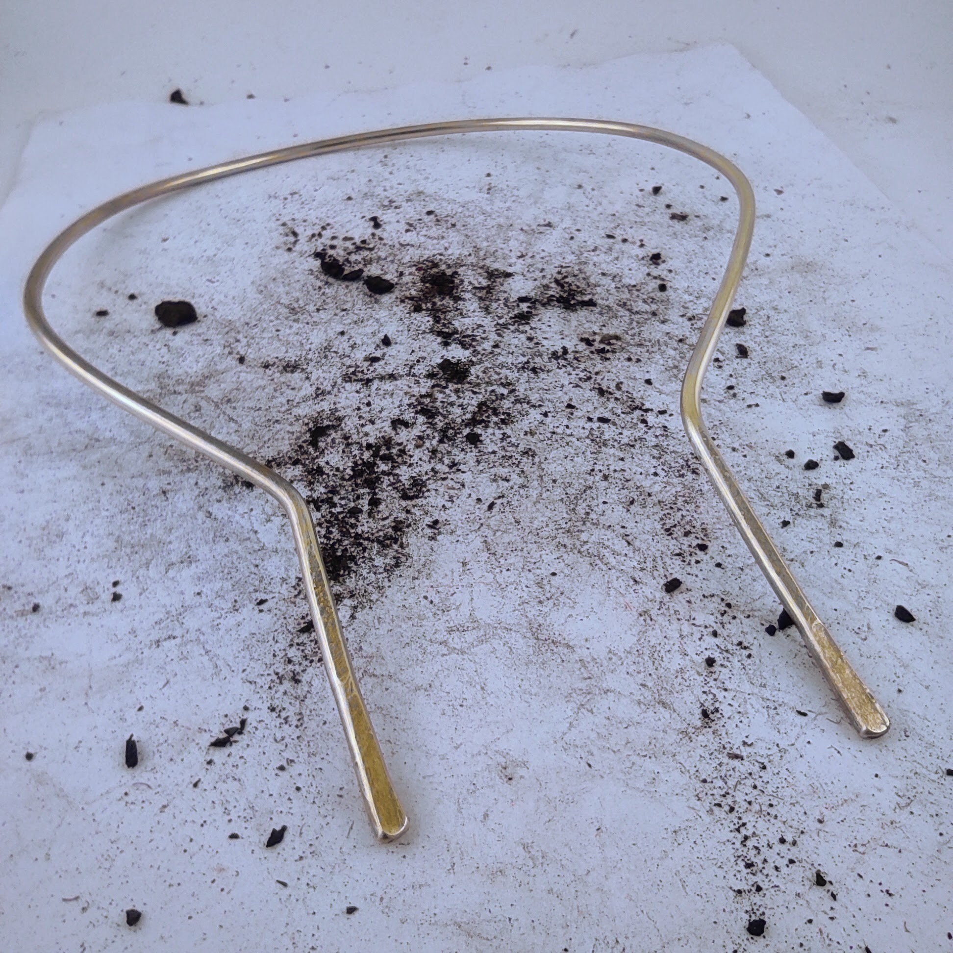 Collar Necklace / Brass Open Necklace / Minimalist Necklace / Gold colour Necklace / Simple Necklace / Cuff Necklace