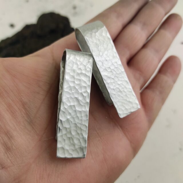 Hammered Ear Weights / 00 gauge earrings /Earrings Stretched Ear / Ear Hangers