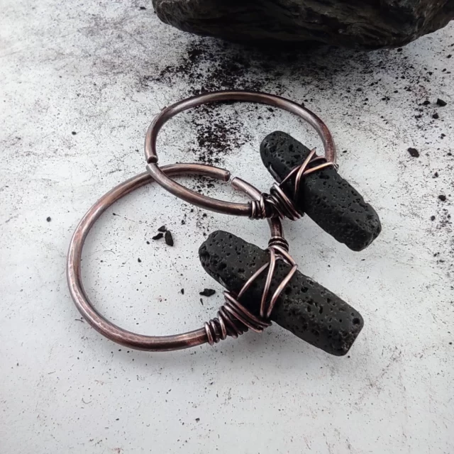 10g Stone Tunnel Earrings / Ear Weights